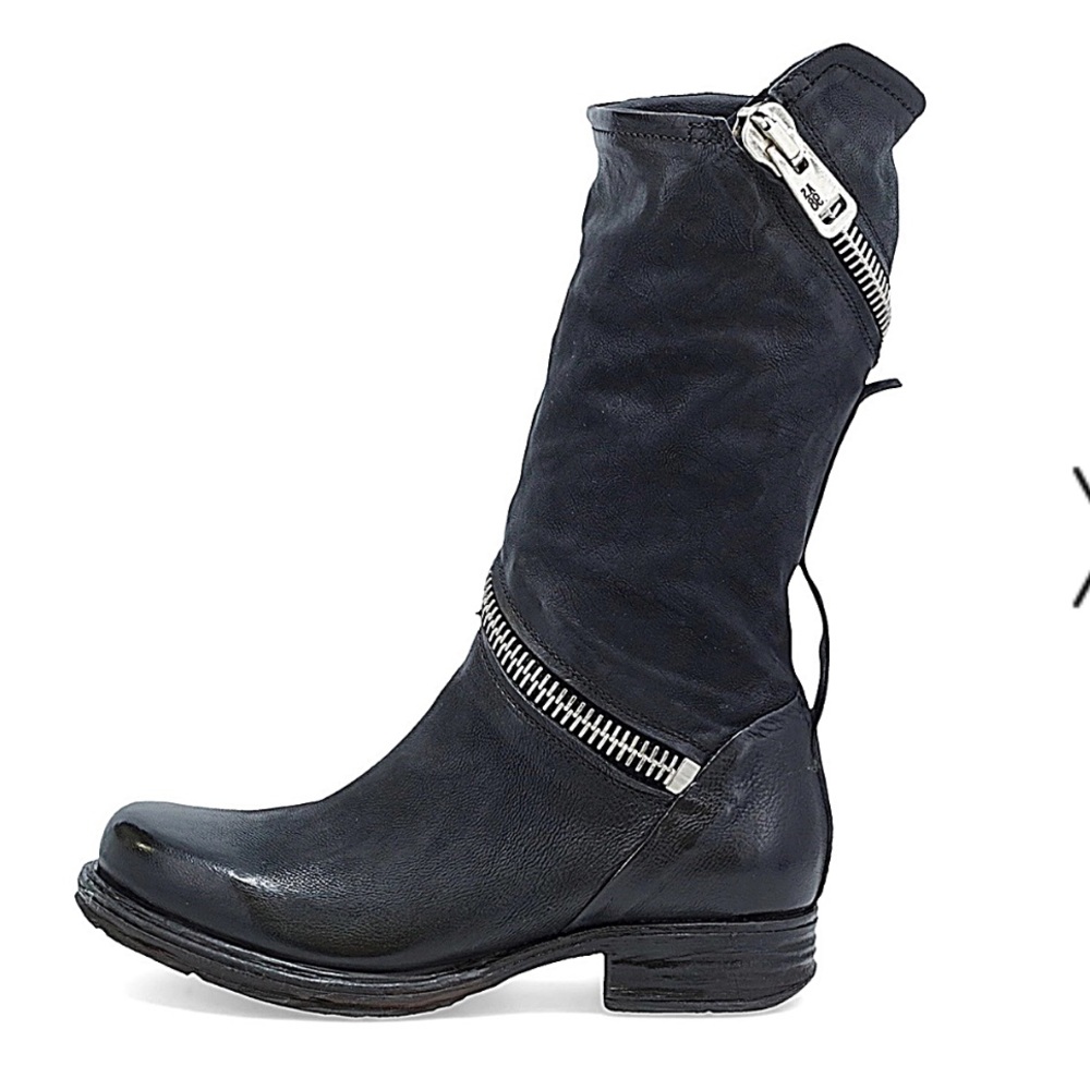 A.S.98 Black Combat & Moto Boots